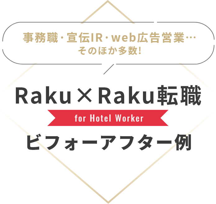 Raku×Raku転職　ビフォーアフター例