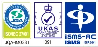 情報セキュリティマネジメントシステム JIS Q 27001:2023(ISO/IEC 27001:2022) 認証取得ロゴマーク